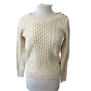 L.L Bean Cotton Fisherman Sweater - Medium